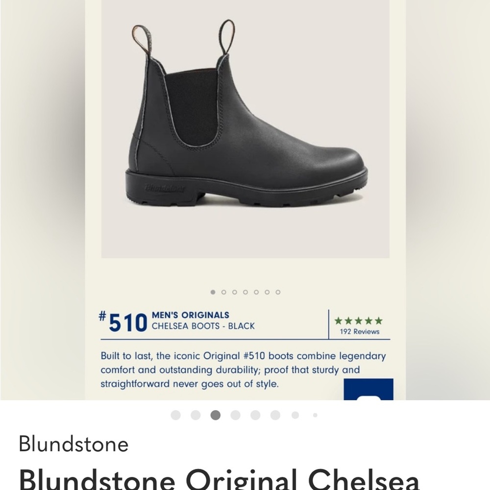 Blundstone Original Black Chelsea Boots US 12